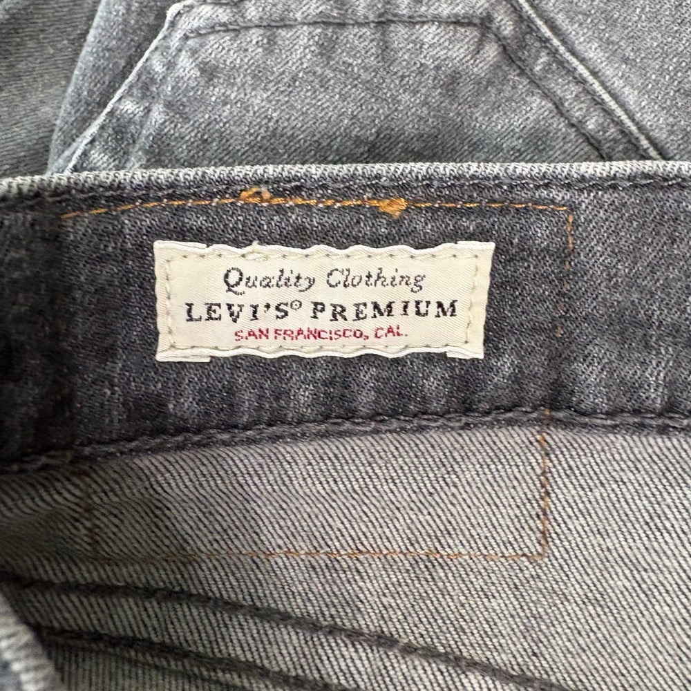 Levi's Jeans Mens 29x32 Black Washed 502 Regular Taper Premium Denim Faded Pants - Picture 8 of 13